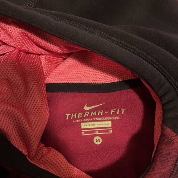 Nike Therma-Fit Hoodie Sweatshirt Women Size M Purple/Pink Big Swoosh - Picture 4 of 5